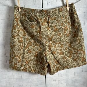Lands End Womens shorts floral stretchy band pockets bohemian hippy plus size